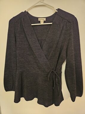 Monteau Black Peplum Top